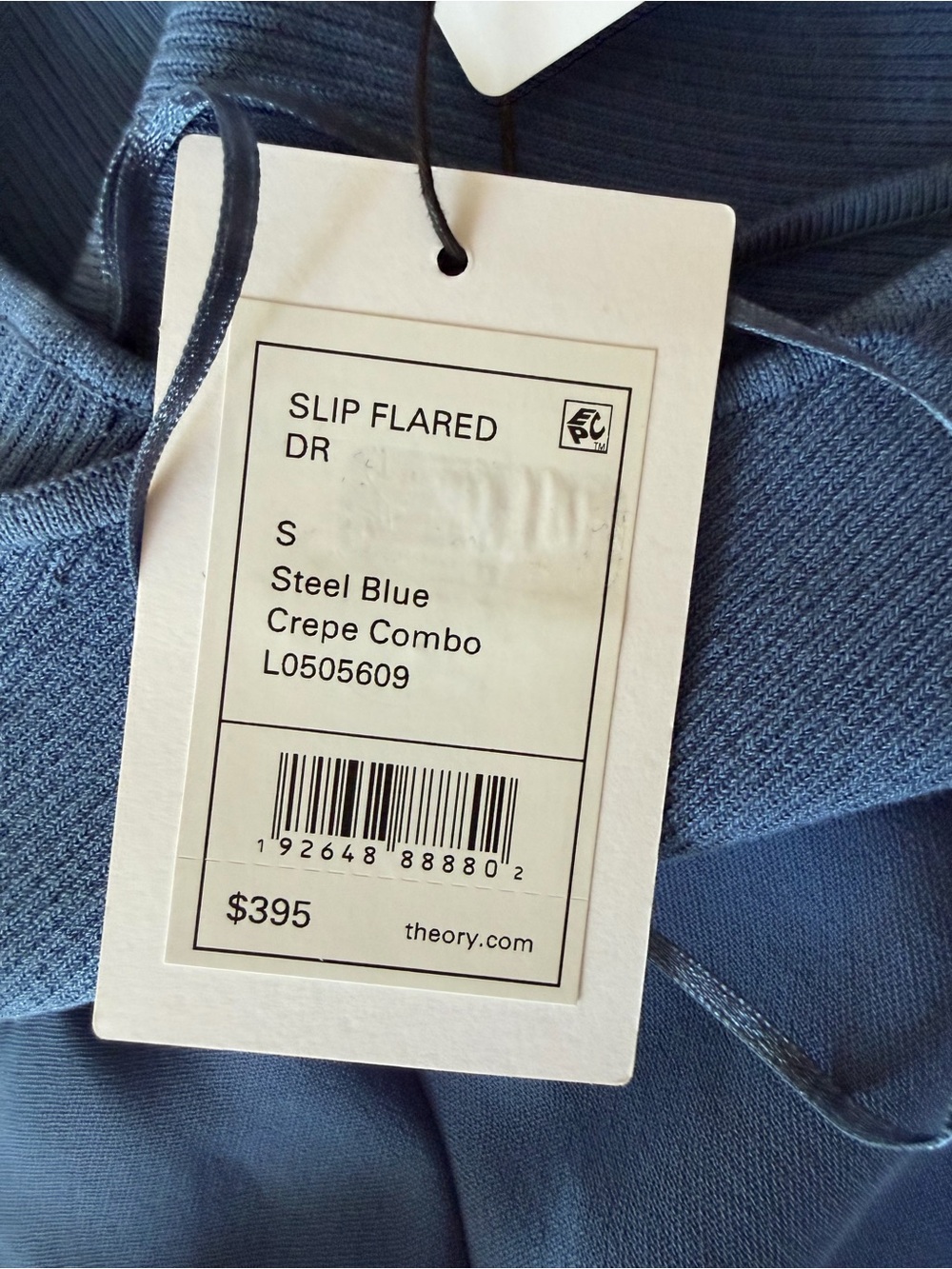 Theory Dusty Blue Ribbed Tank Top - Picture 3 of 8